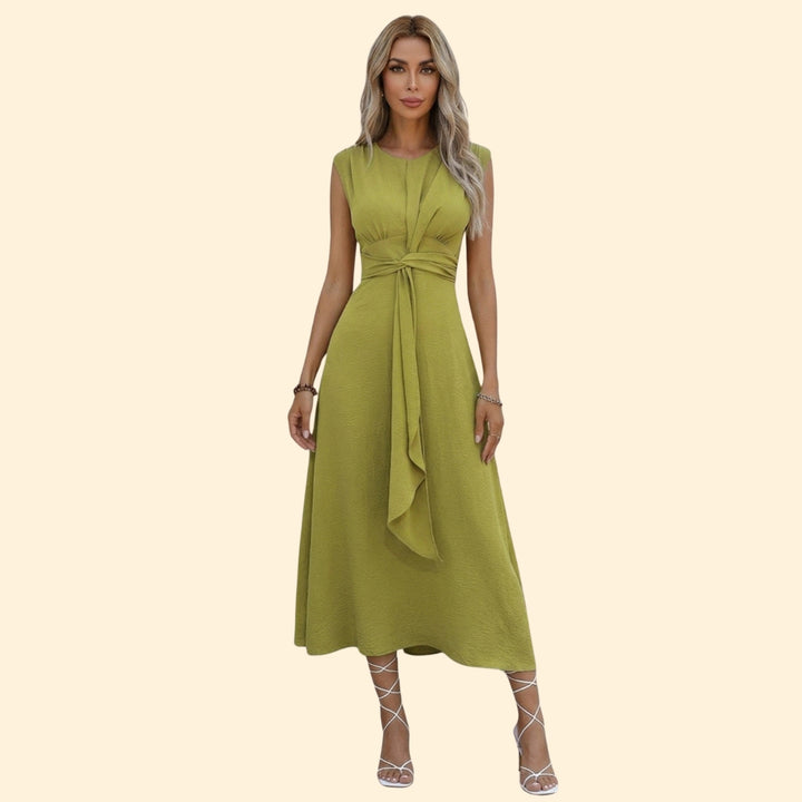 Women's Maxi Dress with Front Tie Knot