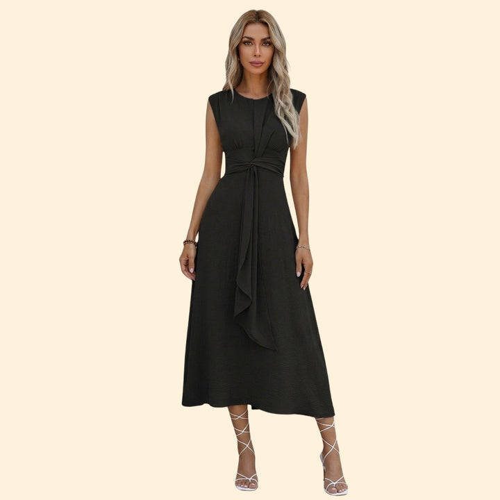 Women's Maxi Dress with Front Tie Knot