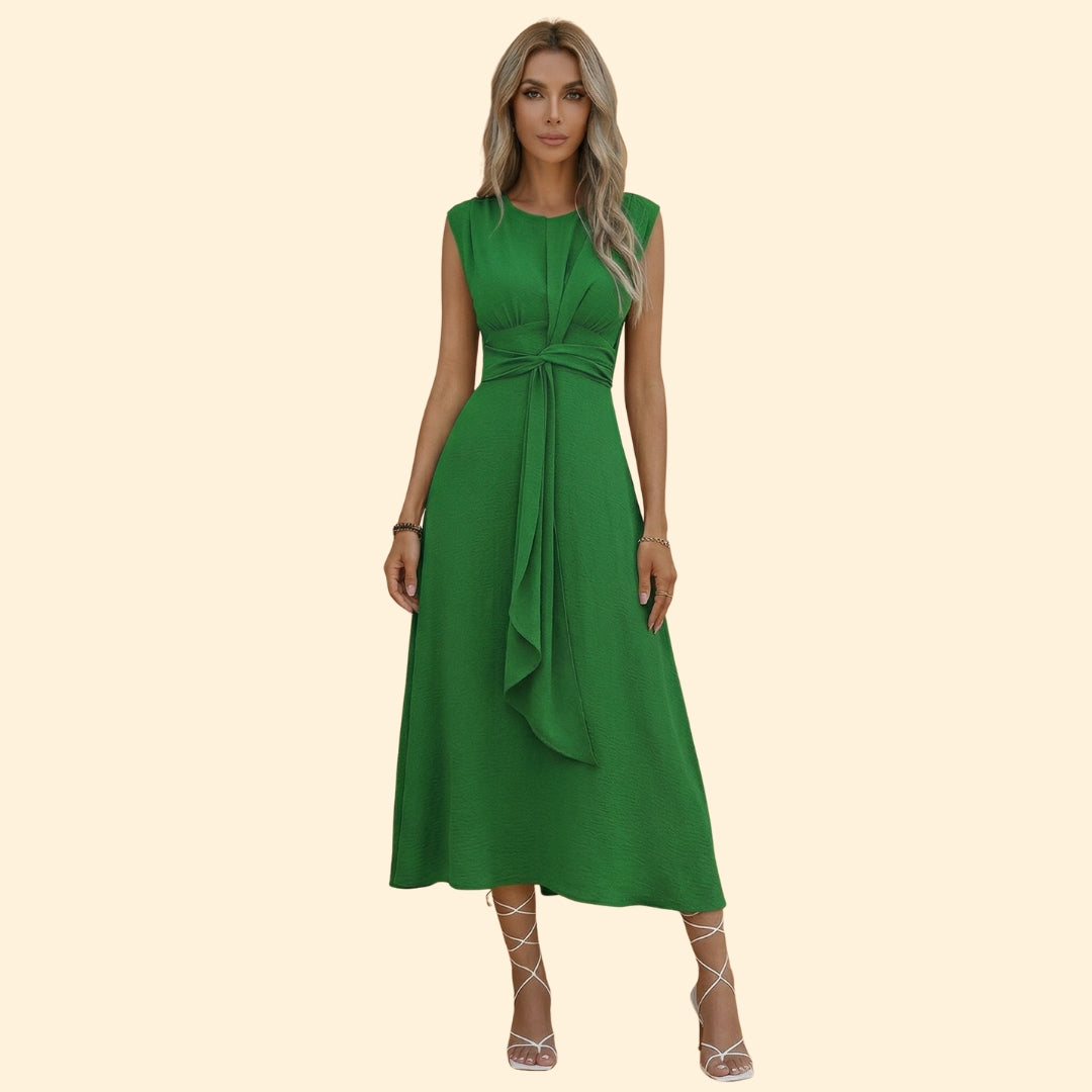 Women's Maxi Dress with Front Tie Knot