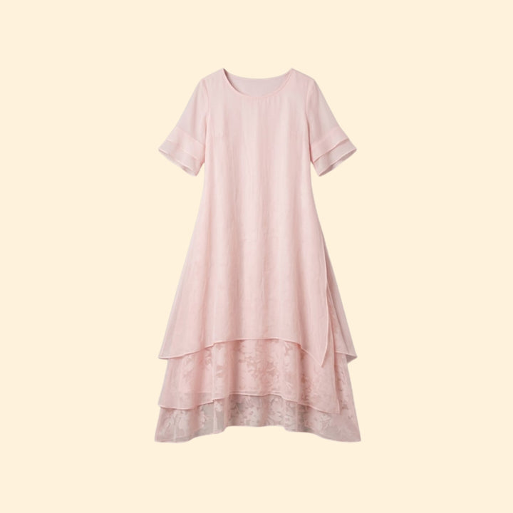 Women’s Maxi Dress with Layered Asymmetric Hem