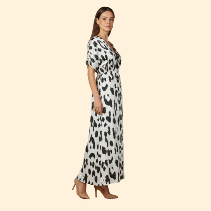 Women’s Maxi Dress with Leopard Print