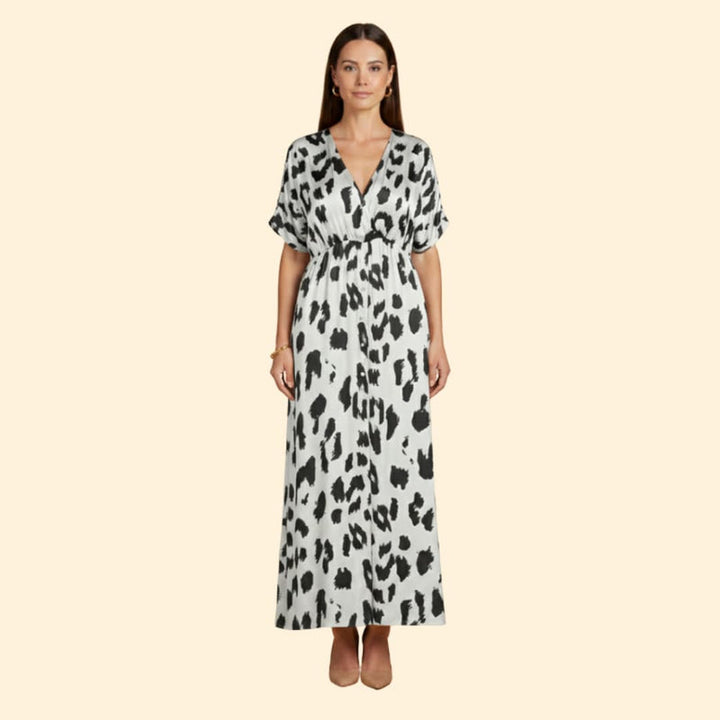 Women’s Maxi Dress with Leopard Print