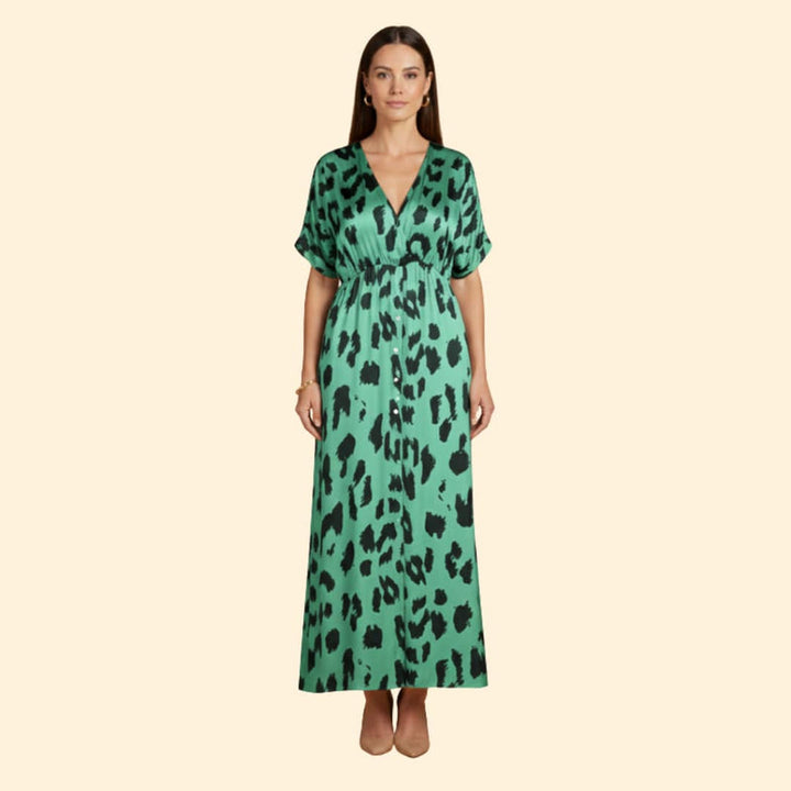 Women’s Maxi Dress with Leopard Print