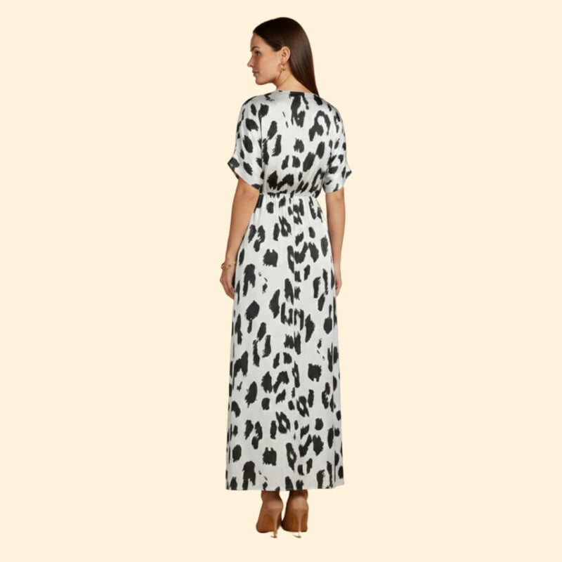 Women’s Maxi Dress with Leopard Print