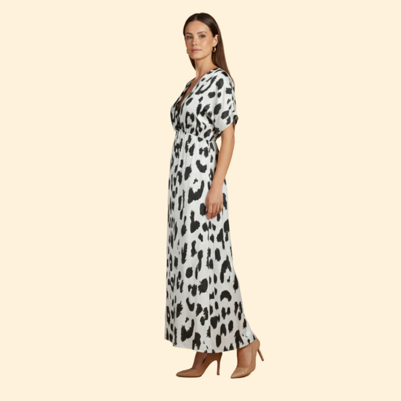 Women’s Maxi Dress with Leopard Print