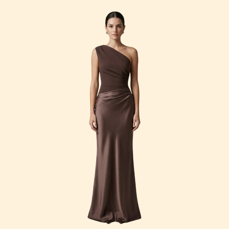 Women’s Maxi Dress with One-Shoulder Design