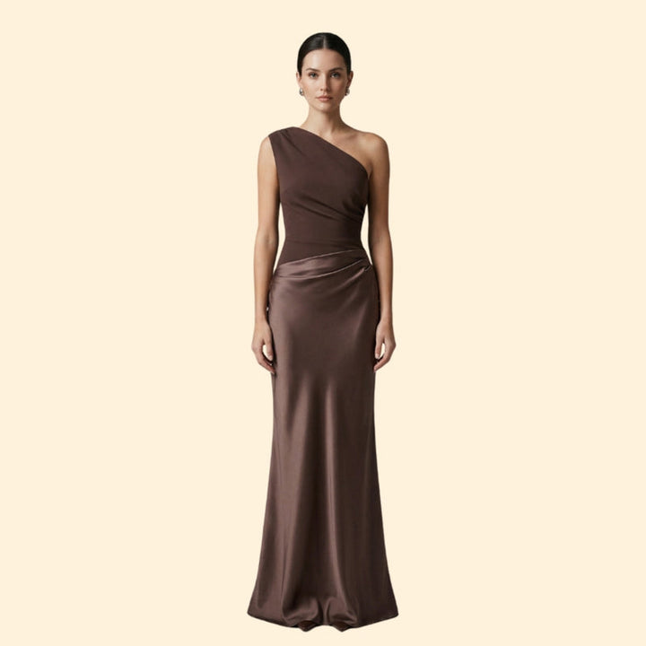 Women’s Maxi Dress with One-Shoulder Design