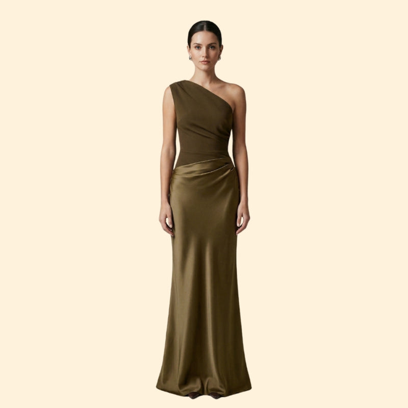 Women’s Maxi Dress with One-Shoulder Design