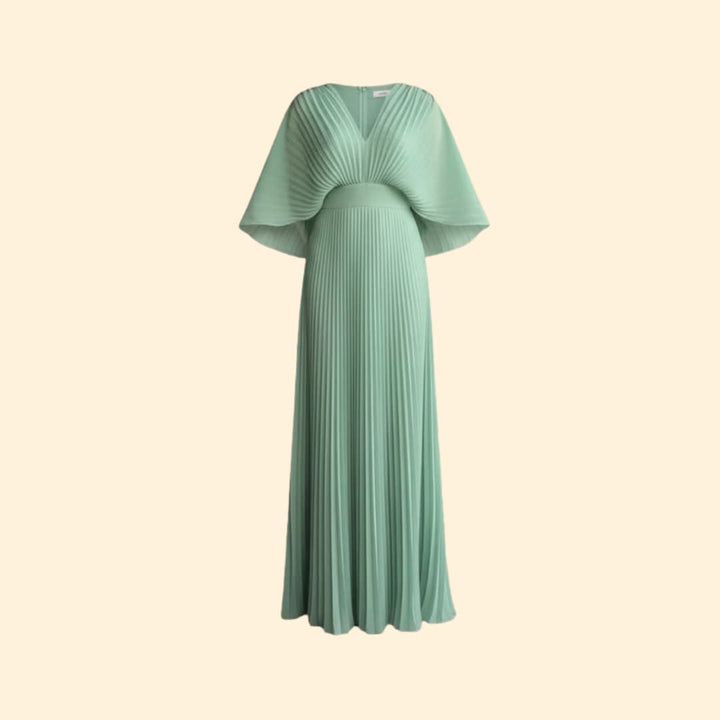 Women's Maxi Dress with Pleated Detail