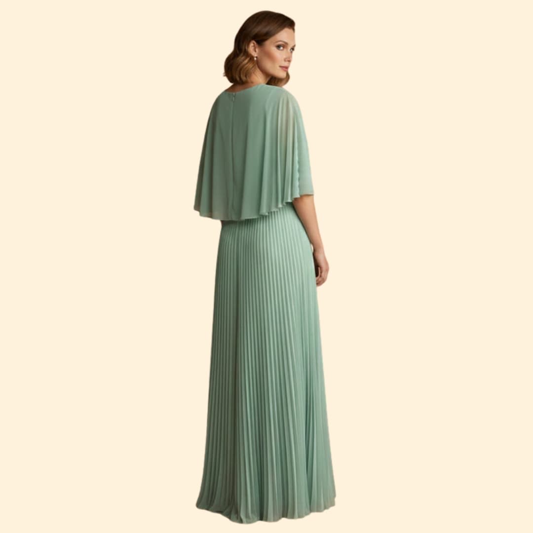 Women's Maxi Dress with Pleated Detail