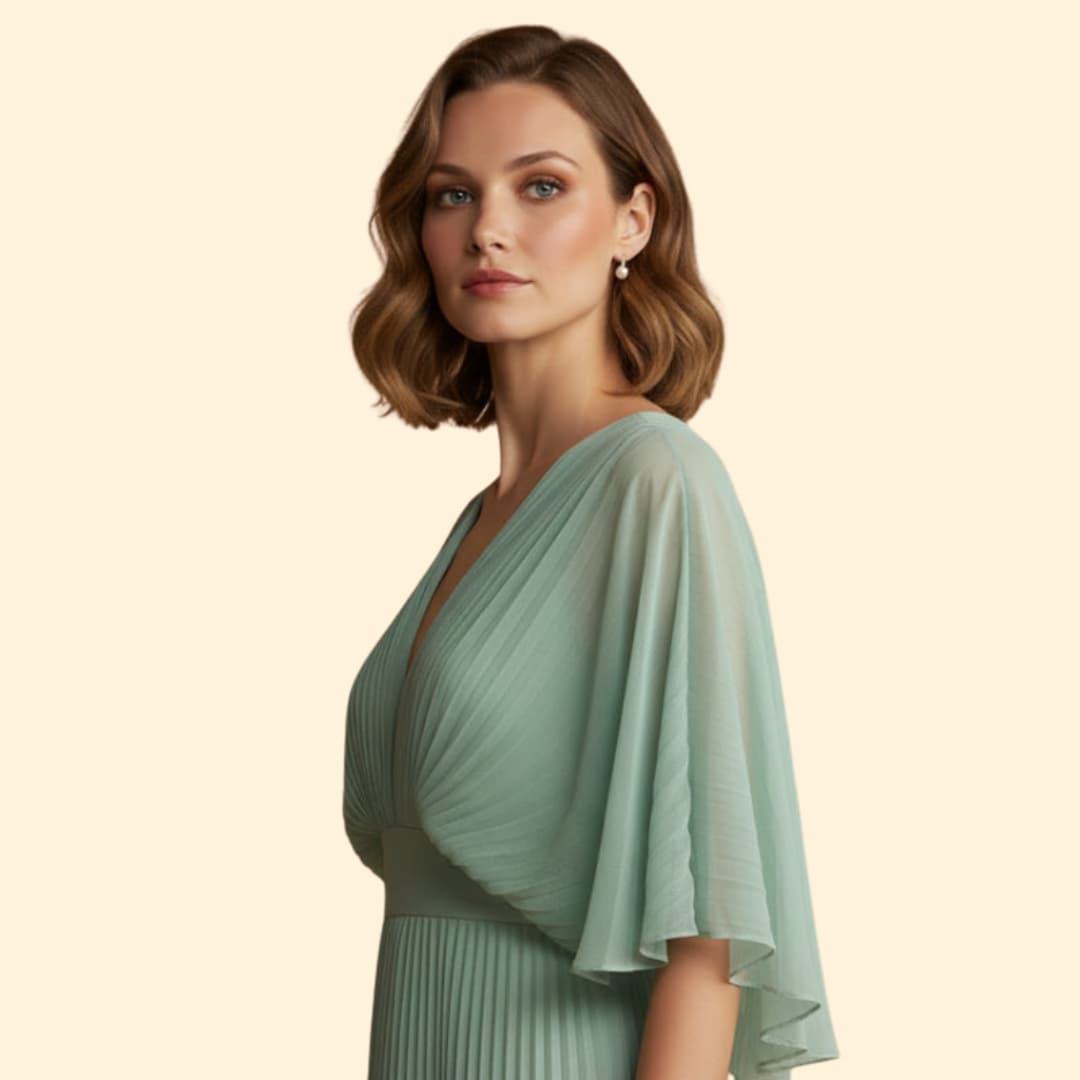 Women's Maxi Dress with Pleated Detail