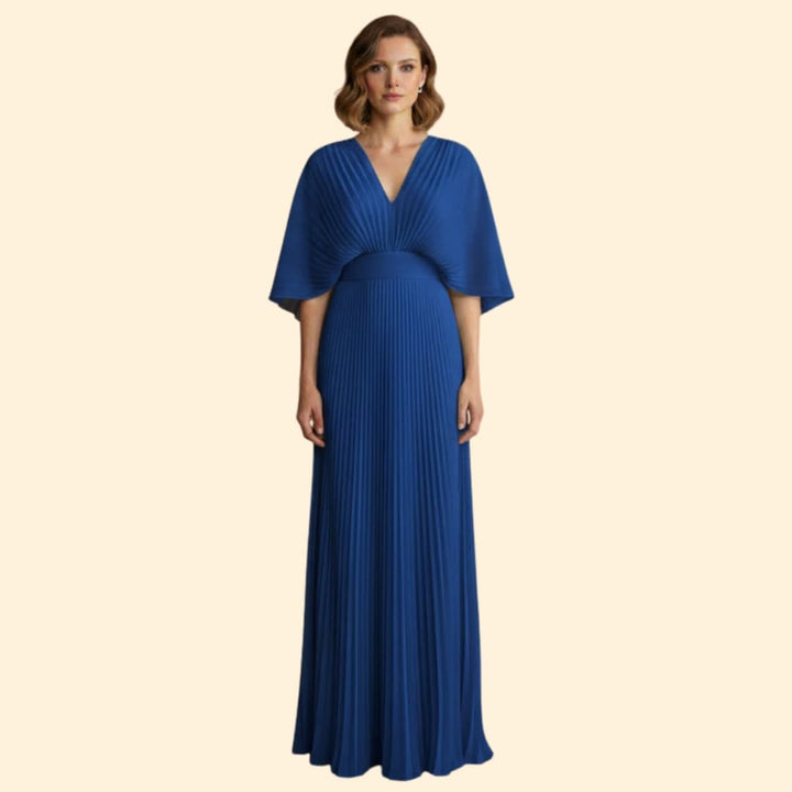 Women's Maxi Dress with Pleated Detail