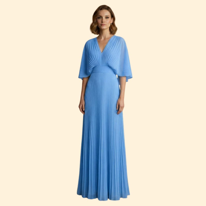 Women's Maxi Dress with Pleated Detail