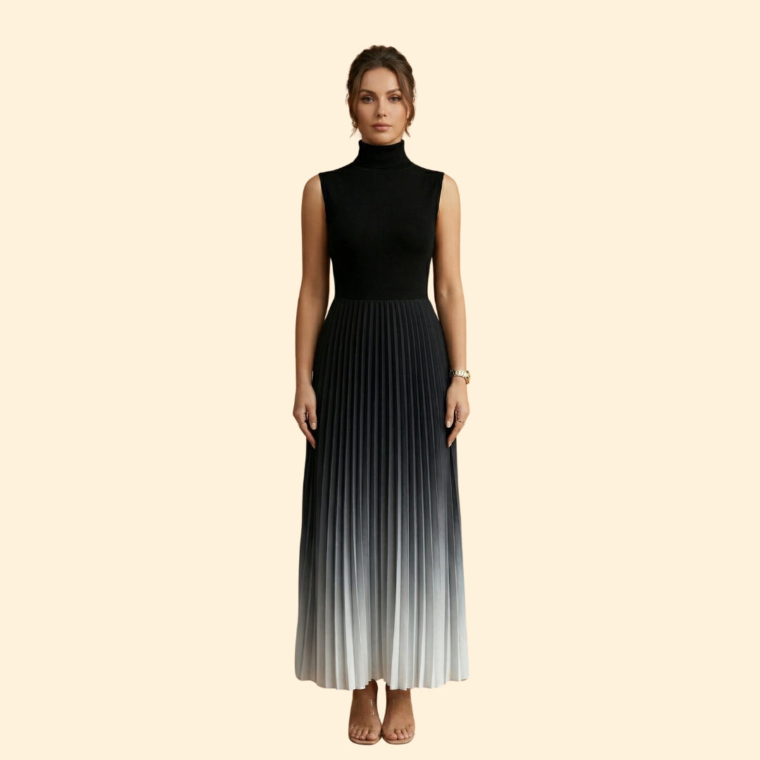 Women’s Maxi Dress with Pleated Ombre Skirt