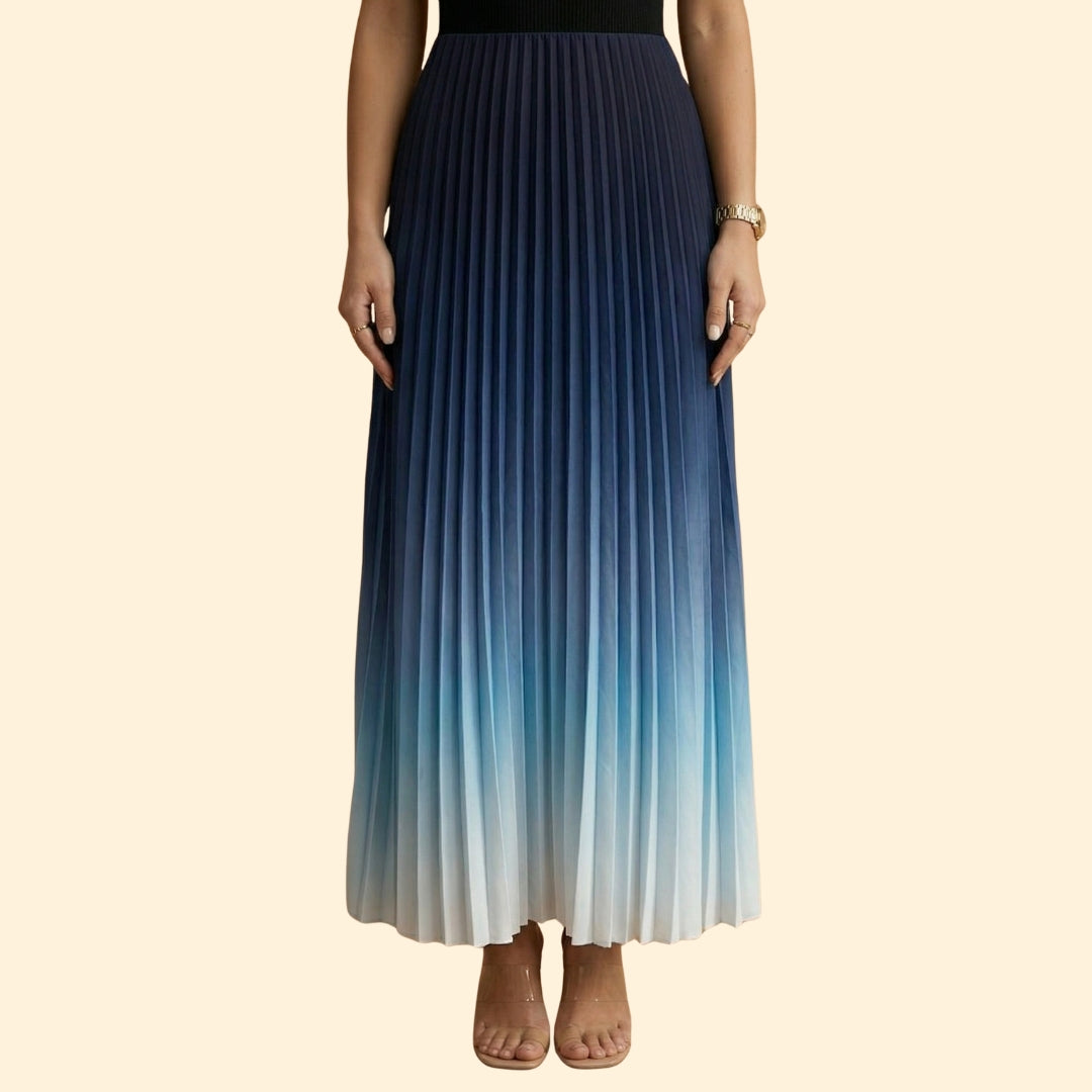 Women’s Maxi Dress with Pleated Ombre Skirt