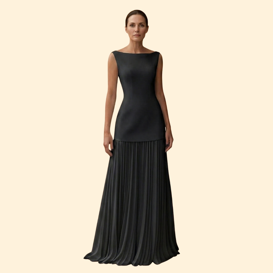 Women’s Maxi Dress with Pleated Skirt