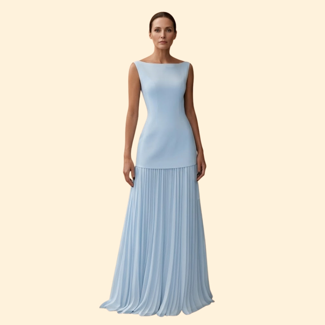 Women’s Maxi Dress with Pleated Skirt