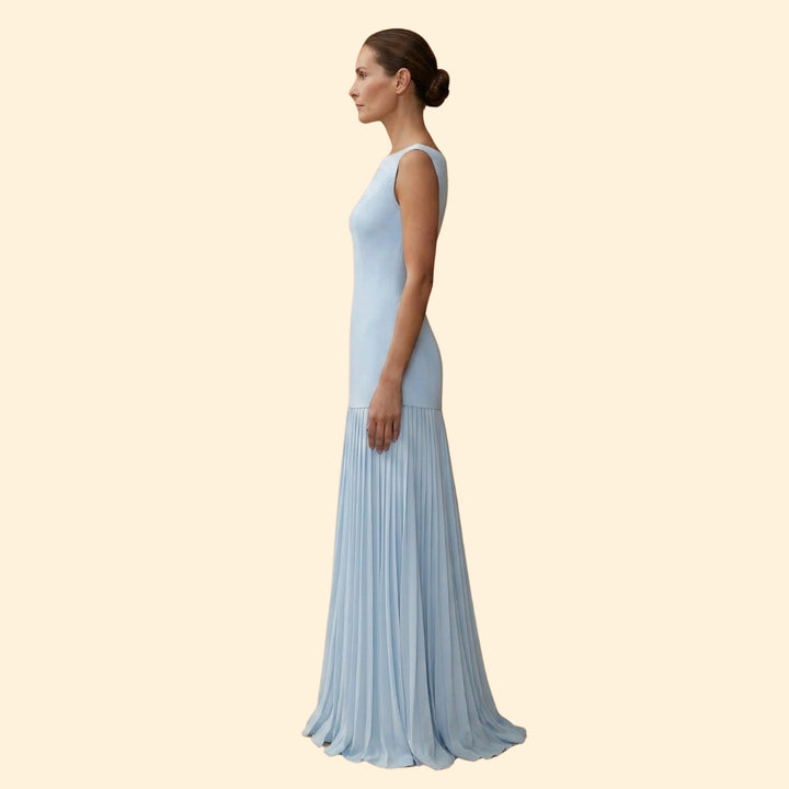 Women’s Maxi Dress with Pleated Skirt