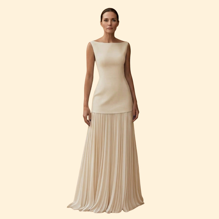 Women’s Maxi Dress with Pleated Skirt