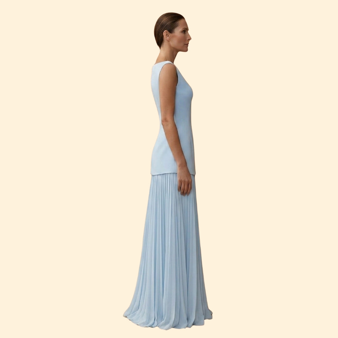 Women’s Maxi Dress with Pleated Skirt