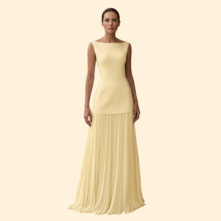 Women’s Maxi Dress with Pleated Skirt