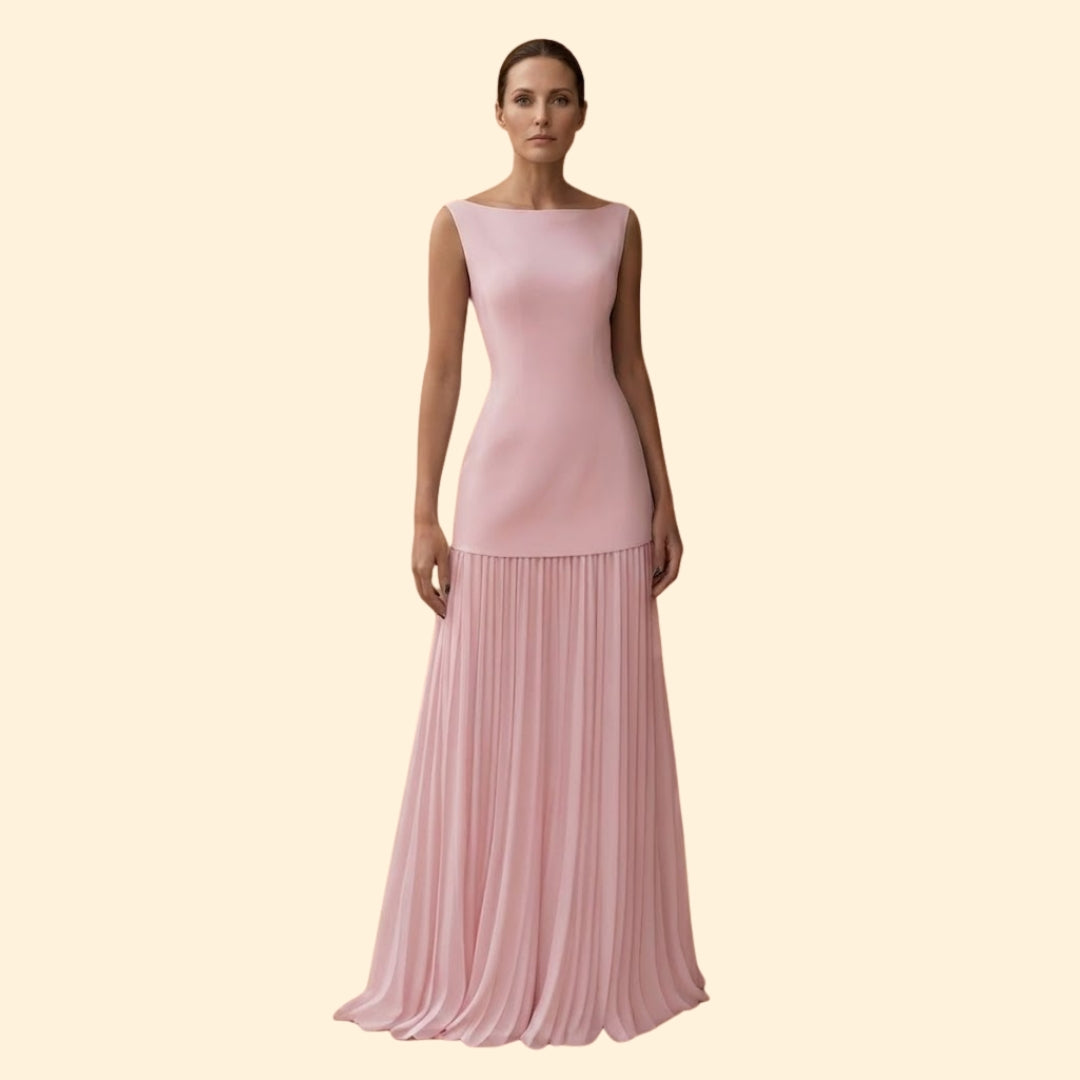 Women’s Maxi Dress with Pleated Skirt