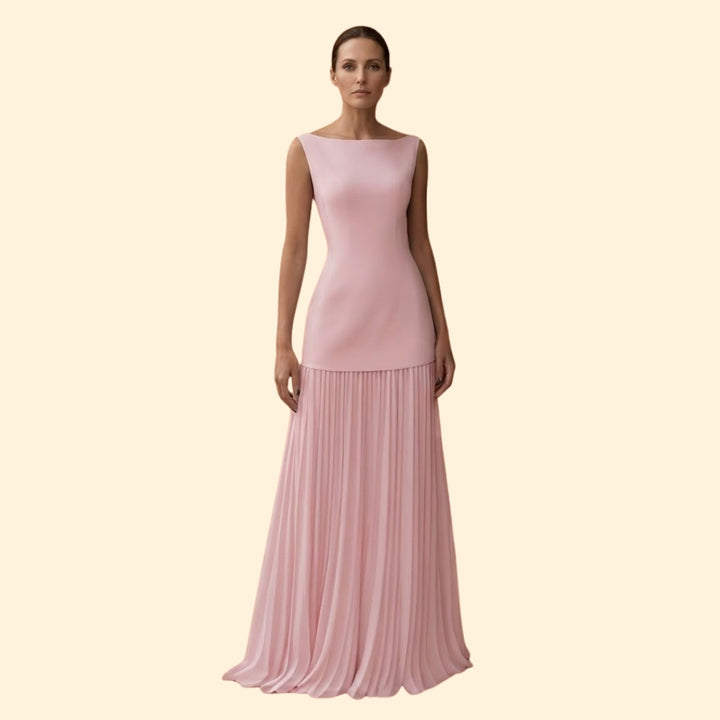 Women’s Maxi Dress with Pleated Skirt