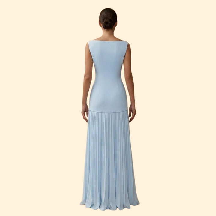 Women’s Maxi Dress with Pleated Skirt