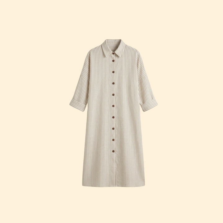 Women’s Maxi Dress with Pointed Collar