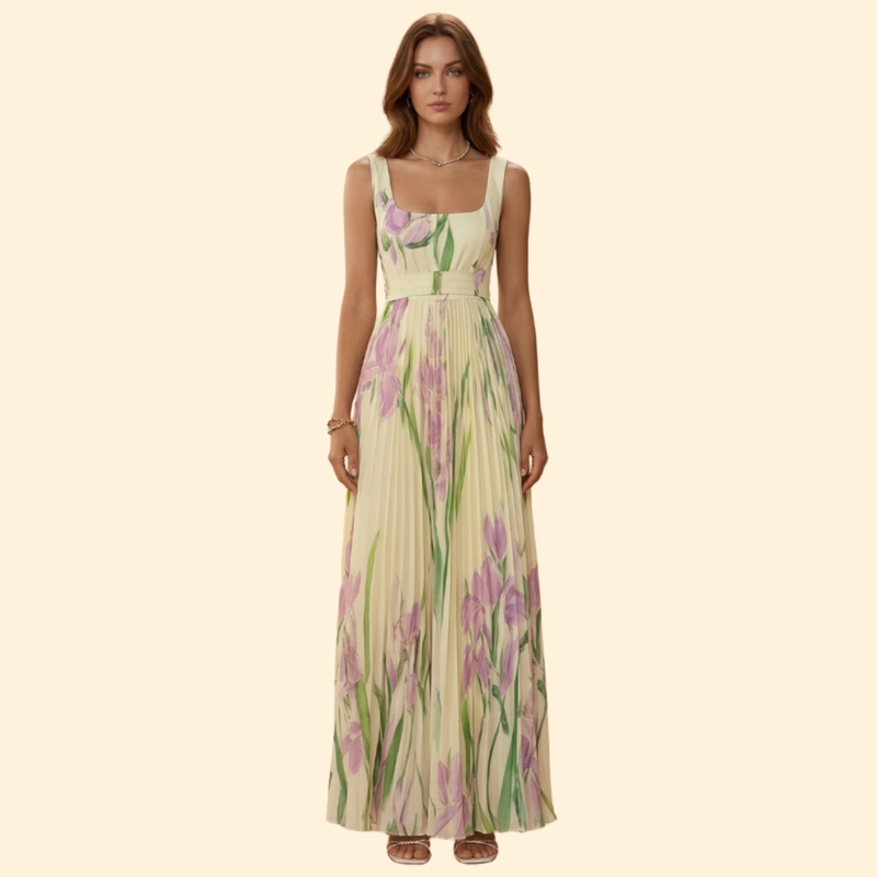 Women’s Maxi Dress with Square Neckline