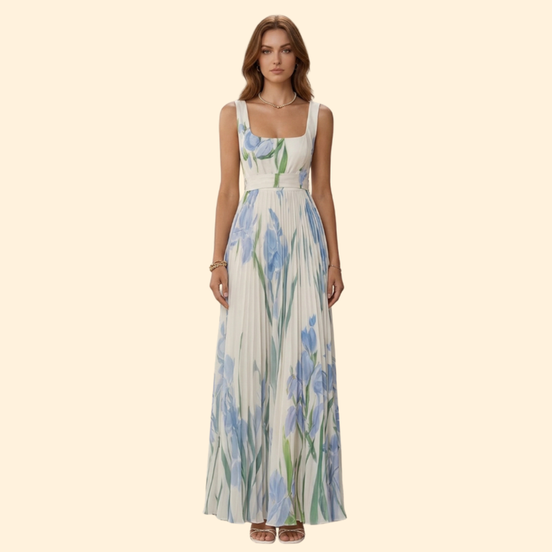 Women’s Maxi Dress with Square Neckline