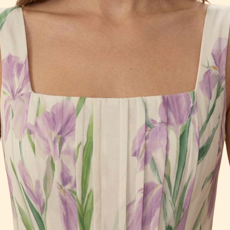 Women’s Maxi Dress with Square Neckline