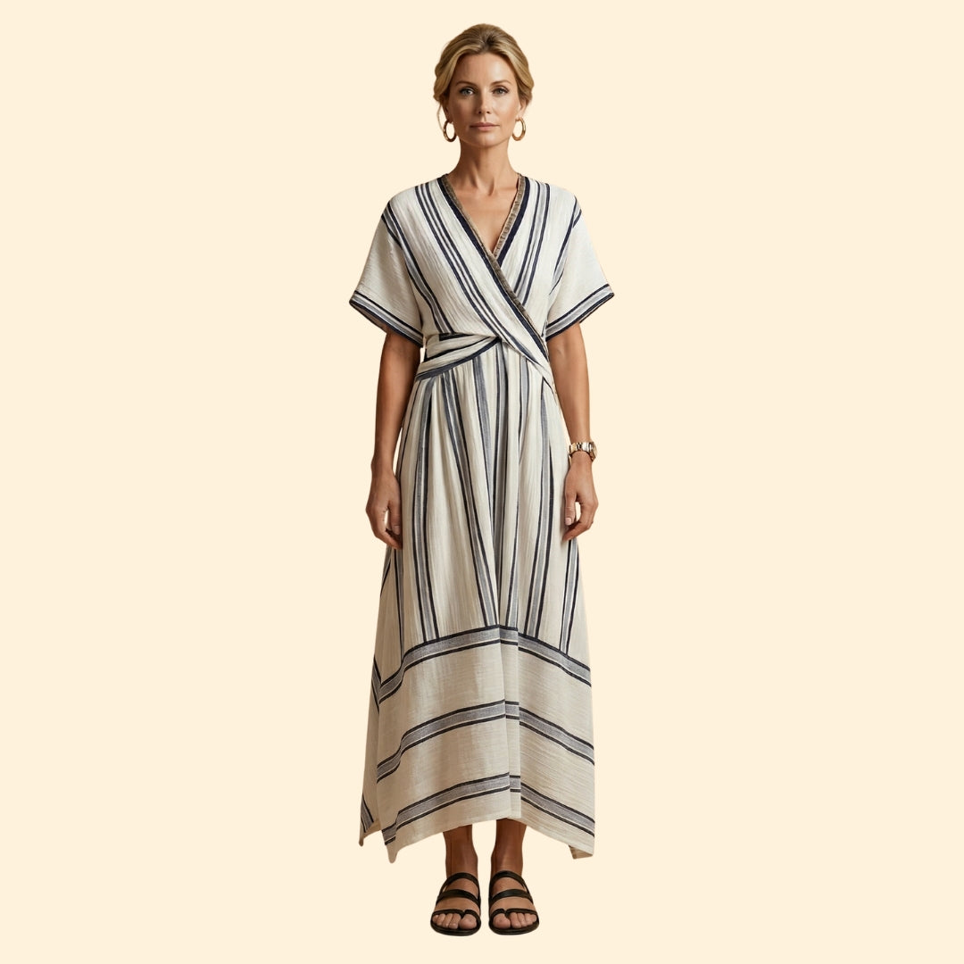 Women’s Maxi Dress with Striped Print