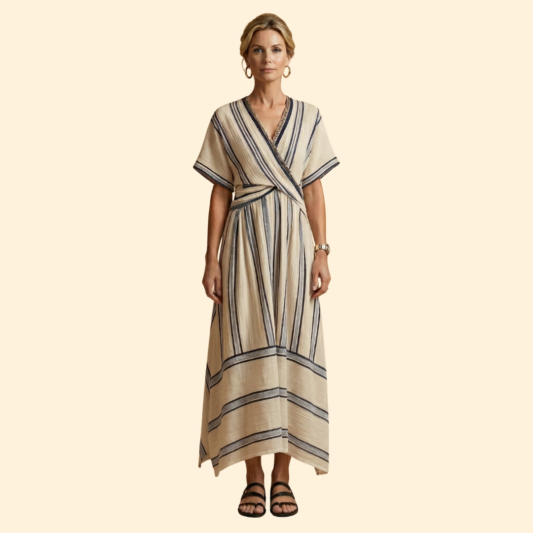 Women’s Maxi Dress with Striped Print