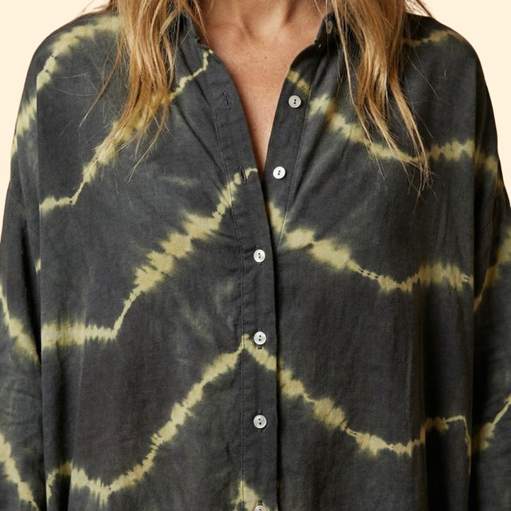 Women's Maxi Dress with Tie Dye Pattern