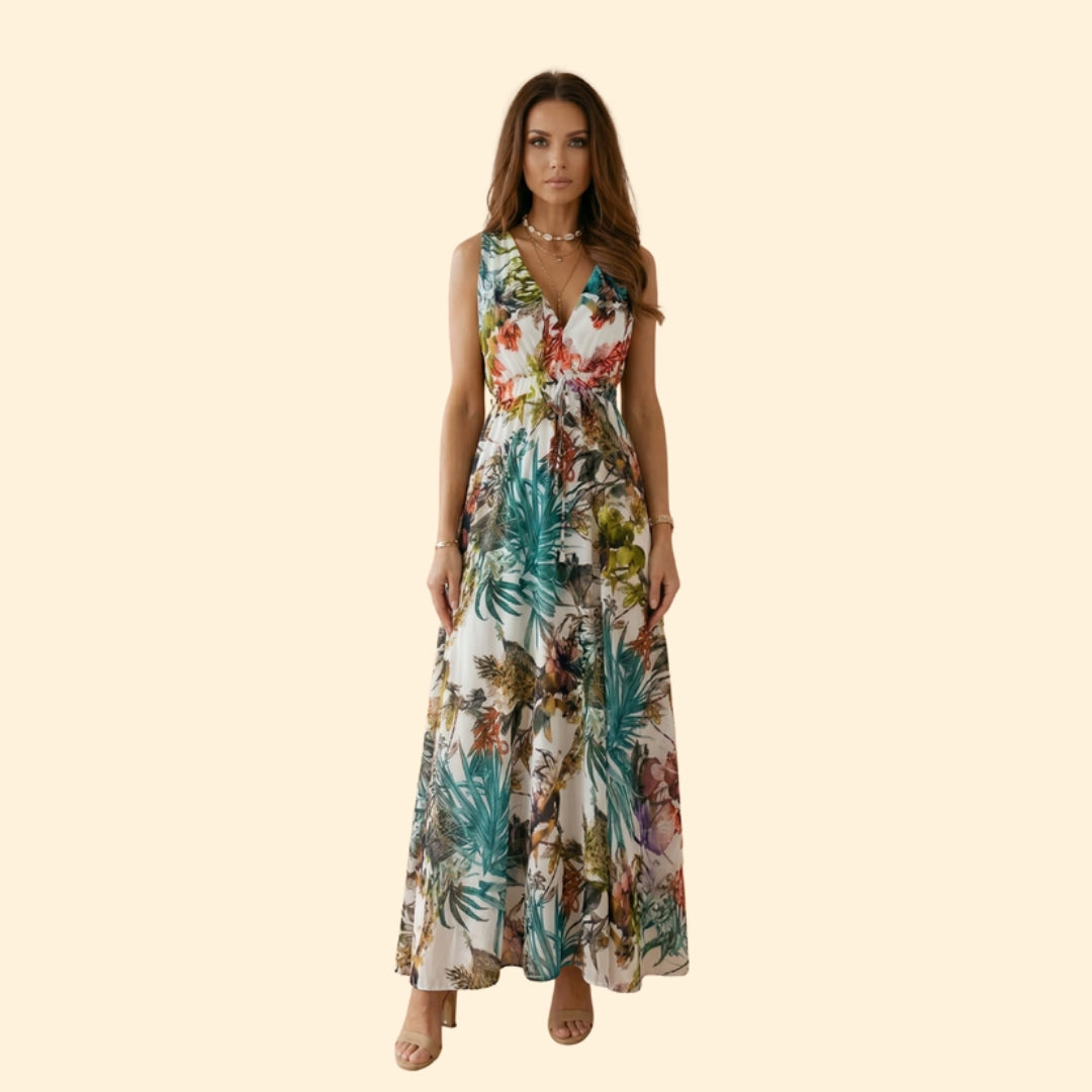 Women’s Maxi Dress with Tropical Print