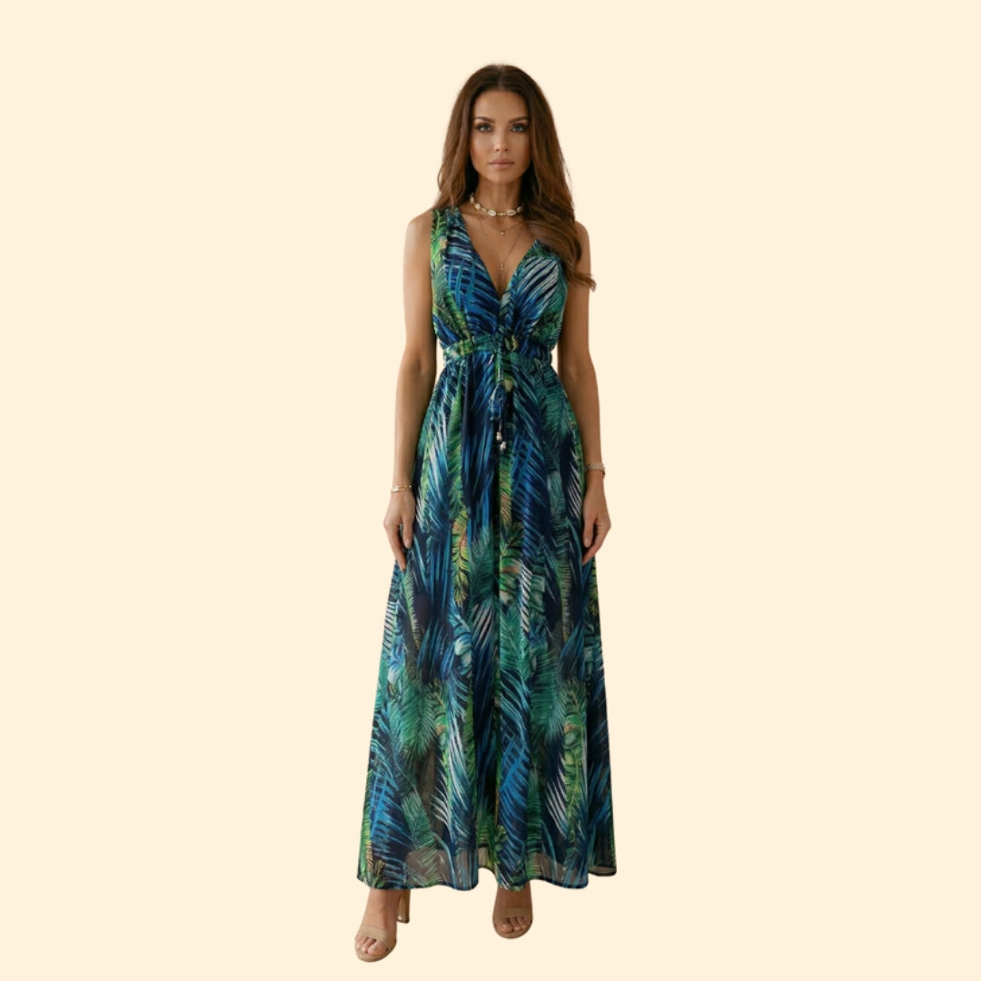 Women’s Maxi Dress with Tropical Print