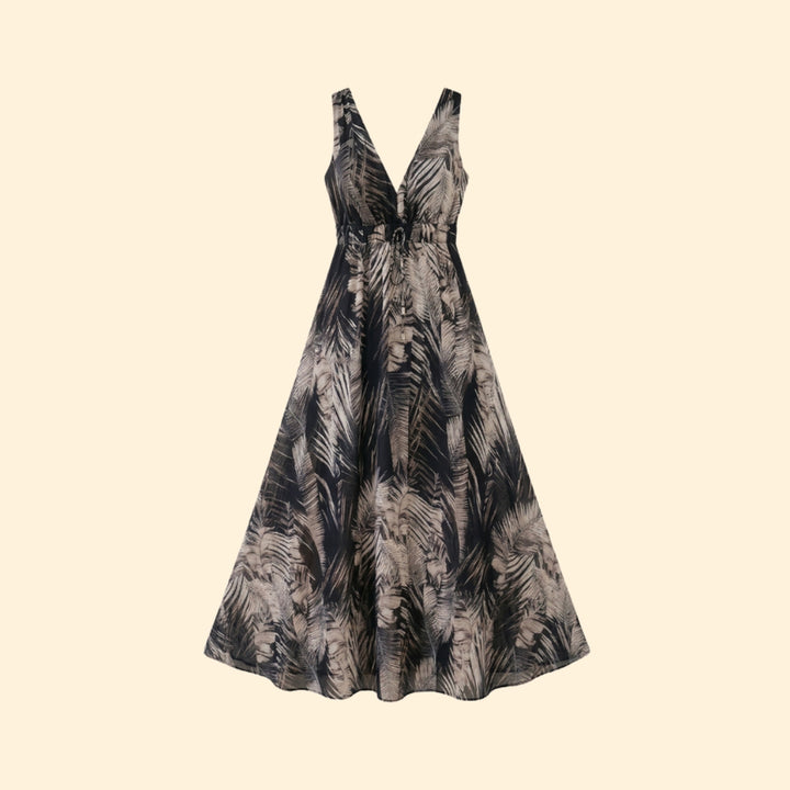 Women’s Maxi Dress with Tropical Print