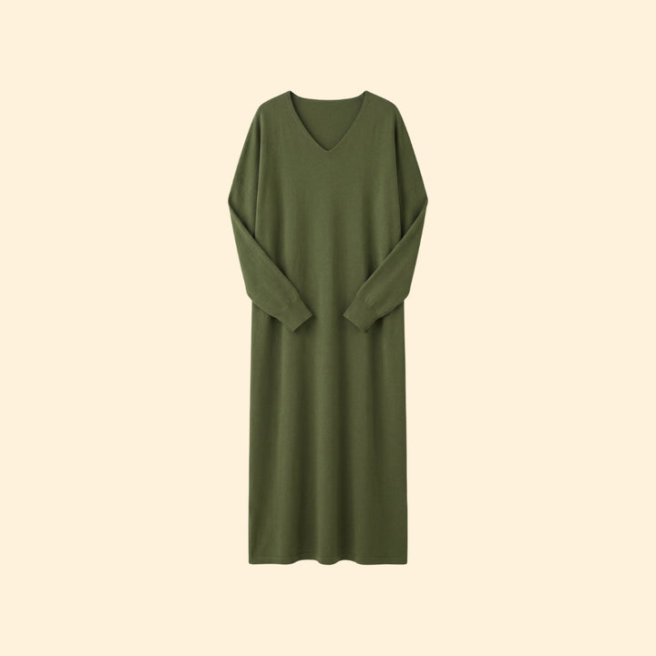Women's Maxi Dress with V-Neckline