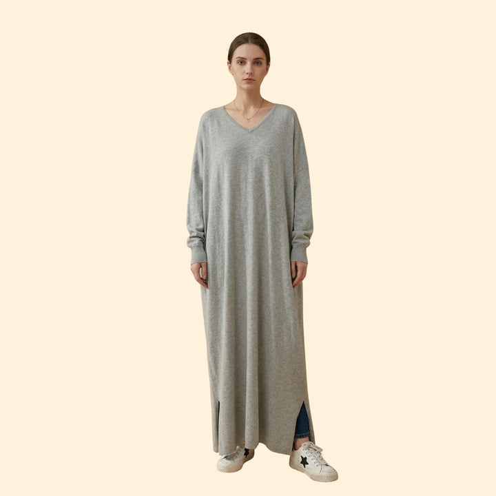 Women's Maxi Dress with V-Neckline