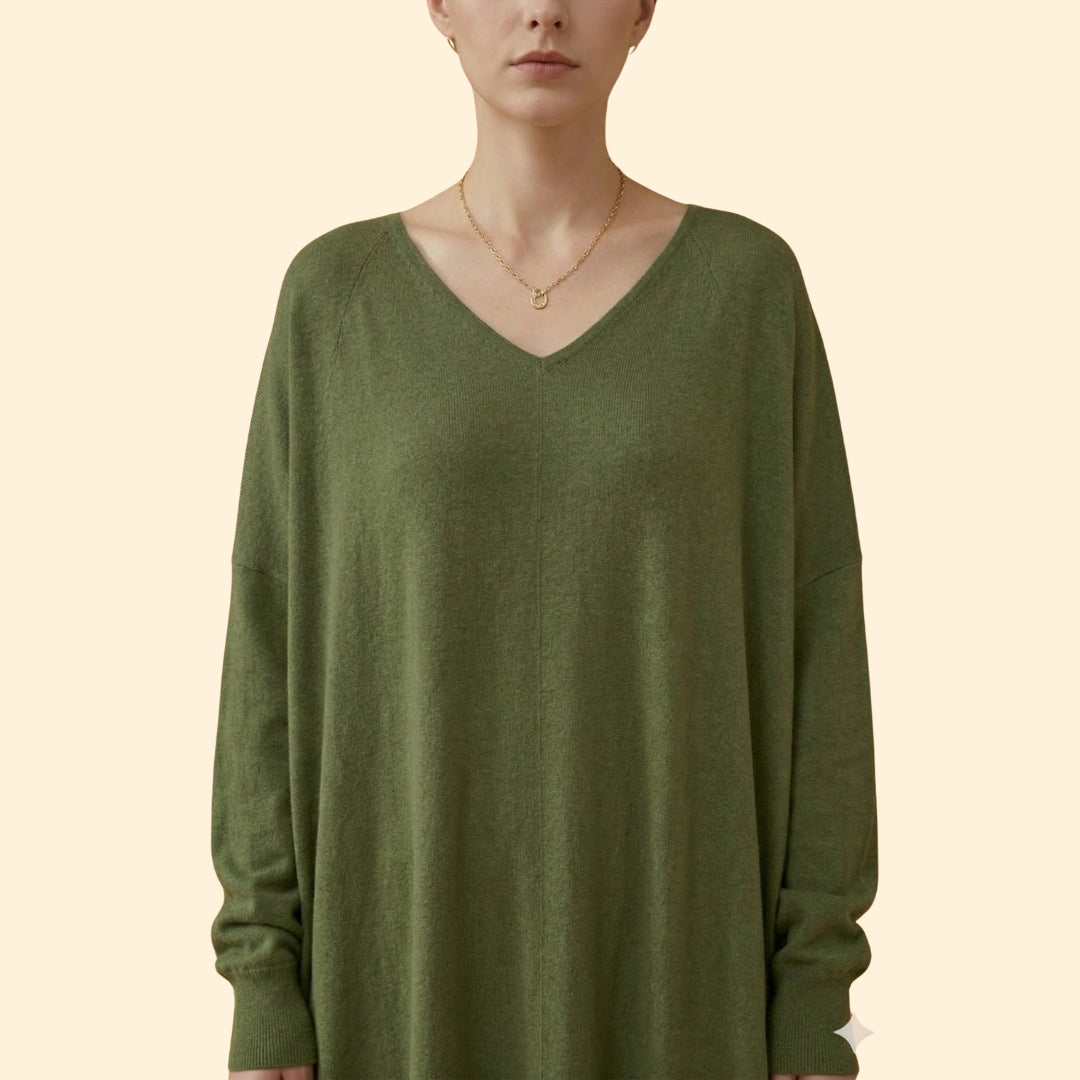 Women's Maxi Dress with V-Neckline