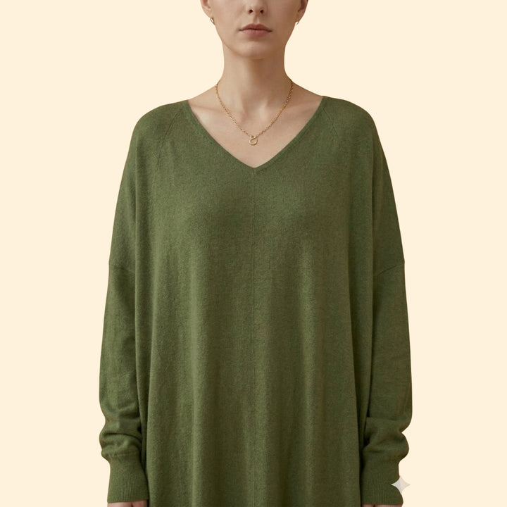 Women's Maxi Dress with V-Neckline