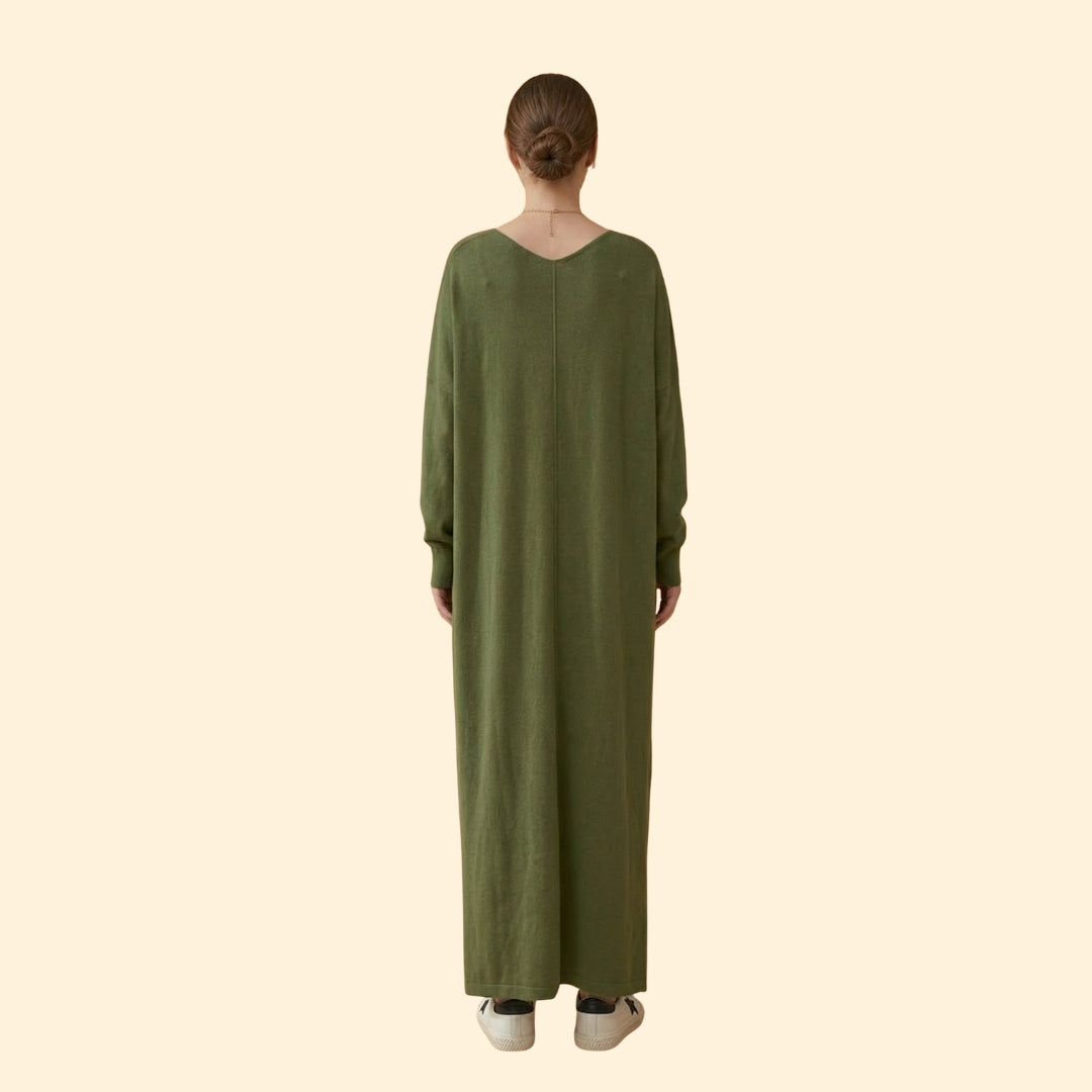 Women's Maxi Dress with V-Neckline