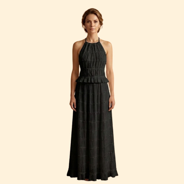 Women’s Maxi Skirt Set with Ruffle Texture