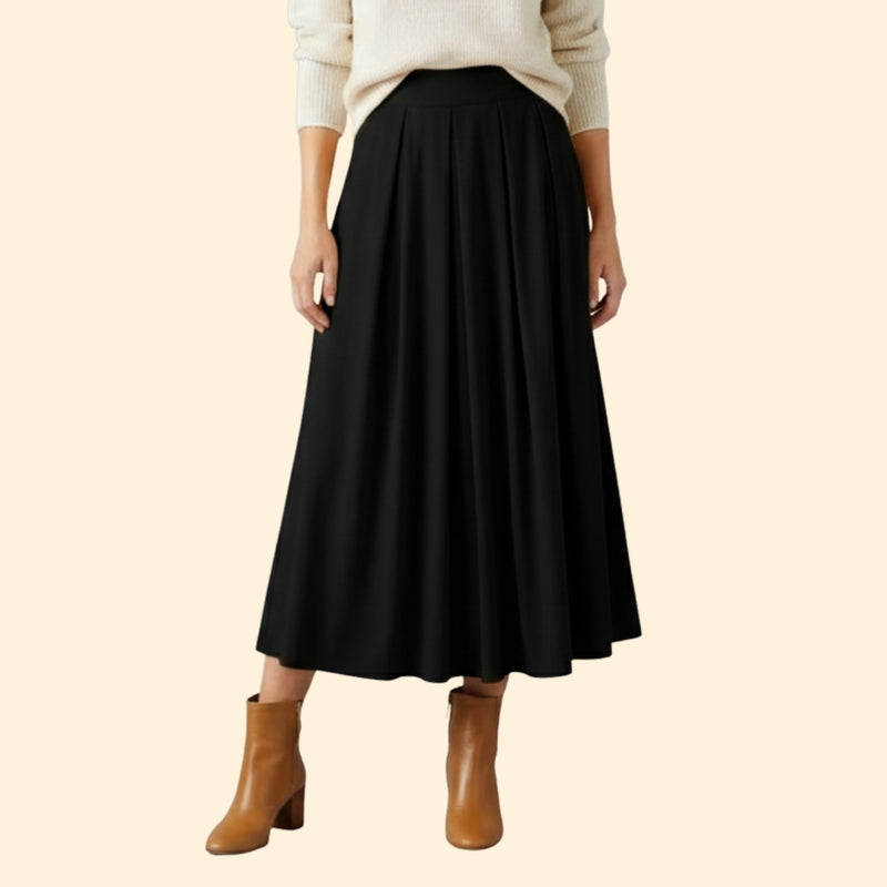 Women’s Maxi Skirt with High-Waist Pleats