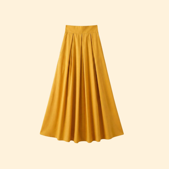 Women’s Maxi Skirt with High-Waist Pleats