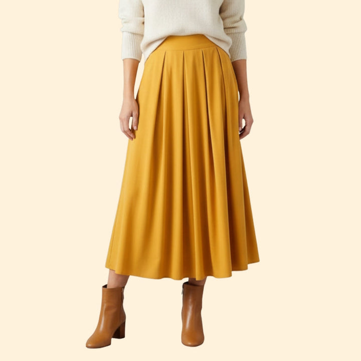 Women’s Maxi Skirt with High-Waist Pleats