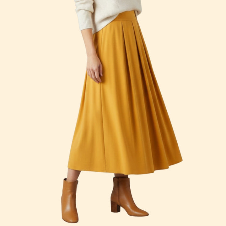 Women’s Maxi Skirt with High-Waist Pleats