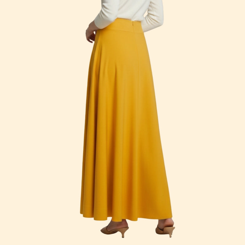 Women’s Maxi Skirt with Pleated Design