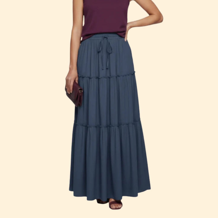 Women’s Maxi Skirt with Ruffled Layers